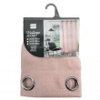 Voilage &agrave; &oelig;illets petite hauteur 140 x 180 cm &ndash; Voile tiss&eacute; Soane Rose, image n° 5