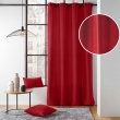 Rideau &agrave; &oelig;illets 135 x 260 cm &ndash; polycoton &ndash; Twily Rouge, image n° 3