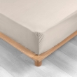 Lot de 2 Draps housse 140 x 190 cm Beige &ndash; Percale de coton 78 fils &ndash; Bonnet 30 cm, image n° 3