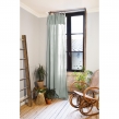 Rideau ajustable + 8 anneaux pince &ndash; Gaze de coton &ndash; 140 x 300 cm &ndash; Eucalyptus &ndash; Ga&iuml;a, image n° 1