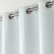 Rideau Occultant Grande Hauteur 135 x 280 cm – Uni Gris pâle – À Œillets, image n° 2