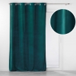 Rideau tamisant &agrave; &oelig;illets 140 x 260 cm &ndash; Velours relief Velouriane &Eacute;meraude, image n° 2
