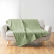 Plaid enroulable 220x240 cm – Polycoton Lucile Sauge avec fermeture boutons, image n° 2