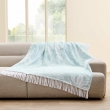 Plaid à franges 125 x 150 cm – Coton/Polyester Imprimé Hera, image n° 1