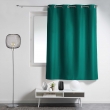 Rideau &agrave; &oelig;illets petite hauteur 140 x 180 cm &ndash; polyester uni essentiel &ndash; Emeraude, image n° 5