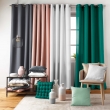 Rideau grande hauteur à œillets 140 x 280 cm – Polyester uni Essentiel Miel, image n° 6