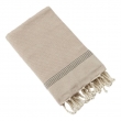 Fouta avec Franges 100 x 200 cm – 100% Coton Tissé Teint Ulysse Ficelle, image n° 1