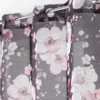 Voilage à Œillets 140 x 240 cm – Voile Sablé Imprimé – Velvet Flower Noir, image n° 2