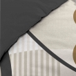 Pack Parure de couette 240 x 220 cm – Coton 42 fils – SANTANA + Drap Housse 140x190 cm Beige, image n° 3