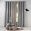 Rideau à Œillets 140 x 260 cm – Chambray Uni Select Gris, image n° 5