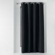 Rideau &agrave; &oelig;illets &ndash; 135 x 280 cm &ndash; occultant &ndash; tiss&eacute; uni Tiss&eacute;a &ndash; grande hauteur - Anthracite, image n° 1