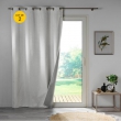 Lot de 2 Rideaux Thermiques 140 x 260 cm &ndash; 100 % Occultants / Jacquard &ndash; Darko Gris P&acirc;le, image n° 1
