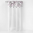 Panneau &agrave; &OElig;illets 140x240 cm &ndash; Voile Sabl&eacute; Blanc avec Top Velours Imprim&eacute; Floral Velvet Flower, image n° 2
