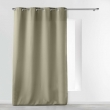 Rideau grande hauteur &agrave; &oelig;illets 140 x 280 cm &ndash; Polyester uni Essentiel Beige, image n° 1