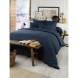 Pack Housse de Couette 260 x 240 cm + Drap Housse 160x200 cm &ndash; Flanelle CANDICE Bleu, image n° 2