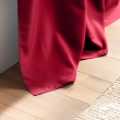 Rideau grande hauteur à œillets 140 x 280 cm – Polyester uni Essentiel Rouge, image n° 4
