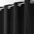 Rideau en shantung effet brillant 140 x 240 cm &ndash; Shana Noir, image n° 3