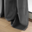 Rideau &agrave; &OElig;illets 140 x 240 cm &ndash; Velours et Imitation Fourrure &ndash; Caresse Anthracite, image n° 4