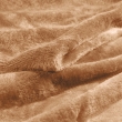 Plaid  ultra doux 180 x 220 cm &ndash; Flanelle Unie Flanou Camel, image n° 2