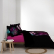 Pack Parure de couette 220x240 cm “Porte Bonheur” + Drap-housse 140x190 cm Noir, image n° 3
