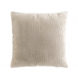 Coussin Déco 45x45 cm – Flanelle Relief Unie – Déhoussable – Beige, image n° 1