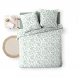 Parure de lit 240x220 cm + 2 taies – Microfibre imprimée SEQUOIA – Motif feuillage vert sauge, image n° 5