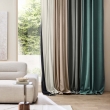 Rideau thermique &agrave; &oelig;illets 140 x 260 cm &ndash; Velours c&ocirc;tel&eacute; doubl&eacute; polaire &ndash; Madison Noisette, image n° 6