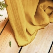 Rideau Galon Fronceur 140 x 240 cm &ndash; Double Gaze de Coton Ga&iuml;a Jaune Safran, image n° 2
