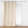 Rideau &agrave; &OElig;illets 140 x 240 cm &ndash; Coton / Polyester Uni + Top Tuft&eacute; &ndash; Inca, image n° 1