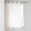 Lot de 2 voilages petite hauteur à œillets 140 x 180 cm – Voile tissé Éole Naturel, image n° 3
