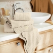 Serviette de Toilette Gaïa 50 x 90 cm – Gaze de Coton Unie Pampa, image n° 2