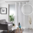Voilage &agrave; anneaux 140 x 240 cm &ndash; Voile tiss&eacute; Milza Blanc, image n° 2
