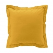 Taie d’oreiller 63 x 63 cm en percale Curry – Volant plat & point bourdon, image n° 1