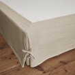 Cache-Sommier 160 x 200 cm – 100% Lin Lavé Soline Sable, image n° 1