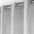 Voilage &agrave; &oelig;illets 140 x 240 cm &ndash; Effet lainage &ndash; Loulaine Gris, image n° 2
