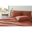 Taie d’Oreiller en Gaze de Coton Tissée – 60 x 60 cm – Gaia Match Terracotta, image n° 2