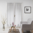 Paire de voilages droits passe-tringle 2 x 70 x 200 cm &ndash; Effet lin tiss&eacute; &ndash; Milza Gris, image n° 1