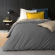 Housse de couette 2 personnes 240 x 220 cm – Percale de coton 78 fils – Acier, image n° 4