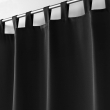 Lot de 2 Rideaux &agrave; Passants 140 x 260 cm &ndash; Uni Noir &ndash; Essentiel, image n° 3