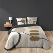 Parure de couette 240x220 cm + 2 taies – Coton 42 fils – SANTANAY Naturel, image n° 2