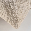 Coussin Déco 45x45 cm – Flanelle Relief Unie – Déhoussable – Beige, image n° 2