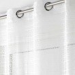 Voilage &agrave; &oelig;illets 140 x 240 cm maille &ndash; NAOMIE Blanc, image n° 2