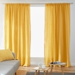 Lot de 2 Rideaux Galon Fronceur double Gaze de coton &ndash; Safran &ndash; 140 x 240 cm, image n° 1