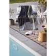Fouta avec Franges 100 x 200 cm – 100% Coton Tissé Teint Marin Nenuphar, image n° 2