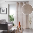 Voilage à anneaux 140 x 240 cm – Voile tissé Milza Noisette, image n° 2