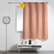 Lot de 2 rideaux &agrave; &oelig;illets petite hauteur 140 x 180 cm &ndash; Polyester uni Epure &ndash; Blush, image n° 1