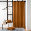 Rideau &agrave; &oelig;illets 135 x 260 cm &ndash; polycoton uni &ndash; Twily Camel, image n° 3