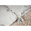 Housse de couette en double gaze de coton – 140 x 200 cm – Gaïa Gris perle, image n° 4
