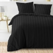 Parure de Lit 240 x 220 cm + 2 Taies – Microfibre Unie CLÉO Noir, image n° 2