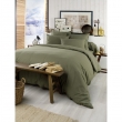 Housse de Couette 200 x 200 cm – Flanelle Unie – Candice Romarin Kaki, image n° 1